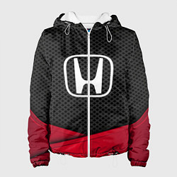 Куртка с капюшоном женская Honda: Grey Carbon, цвет: 3D-белый