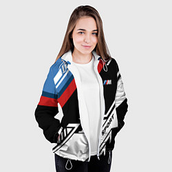 Куртка с капюшоном женская BMW GEOMETRY SPORT БМВ M PERFORMANCE, цвет: 3D-белый — фото 2