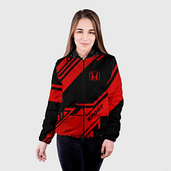 Куртка с капюшоном женская Honda: Techno Sport, цвет: 3D-черный — фото 2
