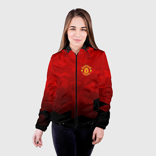 Женская куртка FC Man UTD: Red Poly / 3D-Черный – фото 4