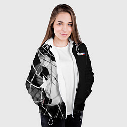 Куртка с капюшоном женская Болельщик России, цвет: 3D-белый — фото 2