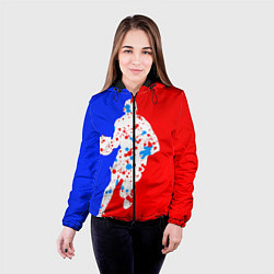 Куртка с капюшоном женская Уличный баскетболист, цвет: 3D-черный — фото 2