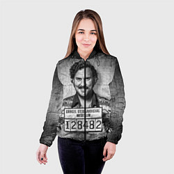 Куртка с капюшоном женская Пабло Эскобар, цвет: 3D-черный — фото 2