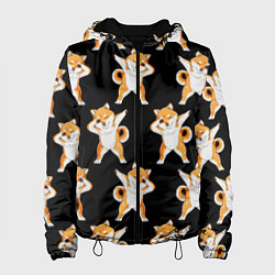 Куртка с капюшоном женская Foxes Dab, цвет: 3D-черный