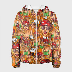 Куртка с капюшоном женская Hey Girl, цвет: 3D-белый