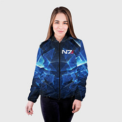 Куртка с капюшоном женская Mass Effect: Blue Armor N7, цвет: 3D-черный — фото 2