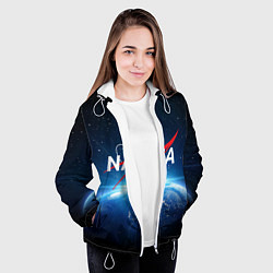 Куртка с капюшоном женская NASA: Sunrise Earth, цвет: 3D-белый — фото 2