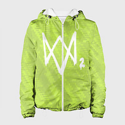 Куртка с капюшоном женская Watch Dogs 2: Green Back, цвет: 3D-белый