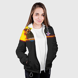 Куртка с капюшоном женская Cyberpunk 2077: Crystal Jork, цвет: 3D-белый — фото 2