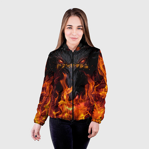 Женская куртка TES: Flame Wolf / 3D-Черный – фото 4