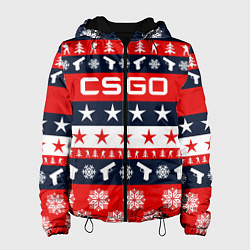 Куртка с капюшоном женская CS:GO New Year, цвет: 3D-черный