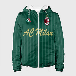 Куртка с капюшоном женская AC Milan: Green Form, цвет: 3D-белый