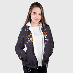 Куртка с капюшоном женская 2019 New Year, цвет: 3D-белый — фото 2