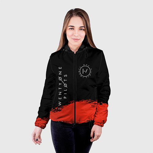 Женская куртка 21 Pilots: Red & Black / 3D-Черный – фото 4