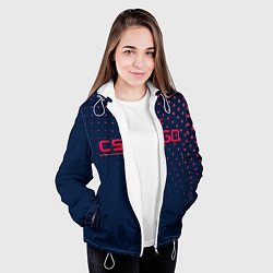 Куртка с капюшоном женская CS:GO Pink Dotted, цвет: 3D-белый — фото 2