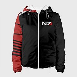 Куртка с капюшоном женская MASS EFFECT N7, цвет: 3D-белый