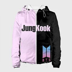 Куртка с капюшоном женская BTS Jung Kook, цвет: 3D-белый