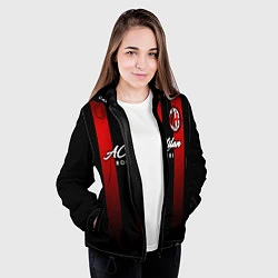 Куртка с капюшоном женская AC Milan, цвет: 3D-черный — фото 2
