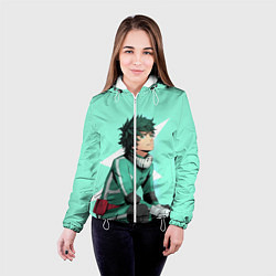 Куртка с капюшоном женская Мидория Изуку, цвет: 3D-белый — фото 2