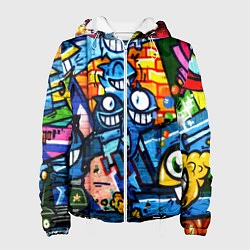 Куртка с капюшоном женская Graffiti Exclusive, цвет: 3D-белый
