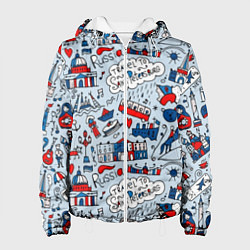 Куртка с капюшоном женская Travel to Saint Petersburg, цвет: 3D-белый