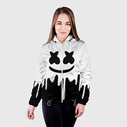 Куртка с капюшоном женская MELLO BLACK x WHITE, цвет: 3D-белый — фото 2