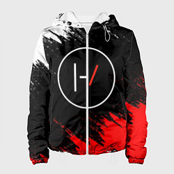 Куртка с капюшоном женская 21 Pilots: Black & Red, цвет: 3D-белый