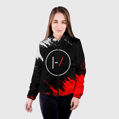 Женская куртка 21 Pilots: Black & Red / 3D-Черный – фото 4