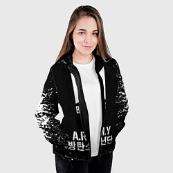 Куртка с капюшоном женская BTS ARMY, цвет: 3D-черный — фото 2