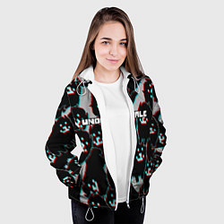 Куртка с капюшоном женская Undertale, цвет: 3D-белый — фото 2