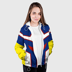 Куртка с капюшоном женская ALL MIGHT MY HERO ACADEMIA MHA МОЯ ГЕРОЙСКАЯ АКАДЕ, цвет: 3D-белый — фото 2