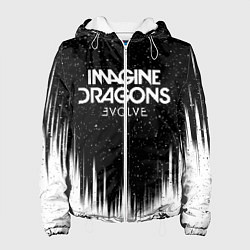 Куртка с капюшоном женская IMAGINE DRAGONS, цвет: 3D-белый