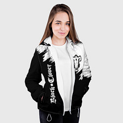 Куртка с капюшоном женская ЧЁРНЫЙ КЛЕВЕР, цвет: 3D-белый — фото 2