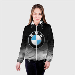 Куртка с капюшоном женская BMW, цвет: 3D-белый — фото 2