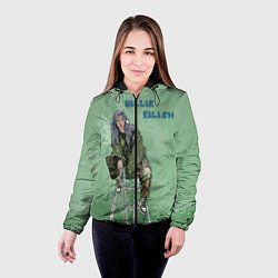 Куртка с капюшоном женская Billie Eilish: Green Motive, цвет: 3D-черный — фото 2