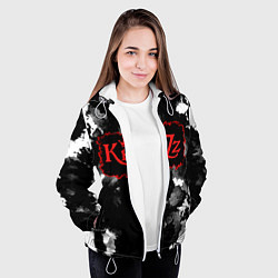 Куртка с капюшоном женская Князь Анархия спина, цвет: 3D-белый — фото 2