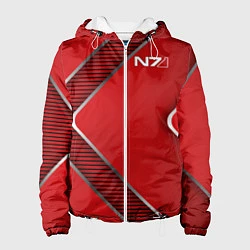 Куртка с капюшоном женская Mass Effect N7, цвет: 3D-белый