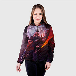 Куртка с капюшоном женская Токийский Гуль, цвет: 3D-черный — фото 2