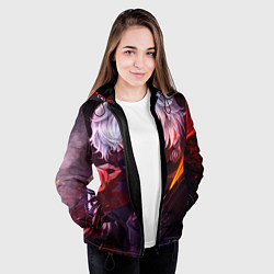 Куртка с капюшоном женская Токийский Гуль, цвет: 3D-черный — фото 2