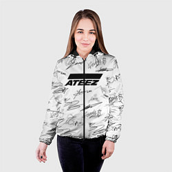 Куртка с капюшоном женская ATEEZ АВТОГРАФЫ, цвет: 3D-черный — фото 2