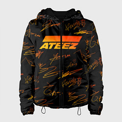 Куртка с капюшоном женская ATEEZ АВТОГРАФЫ, цвет: 3D-черный