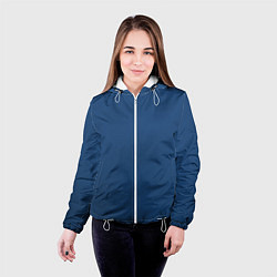 Куртка с капюшоном женская 19-4052 Classic Blue, цвет: 3D-белый — фото 2