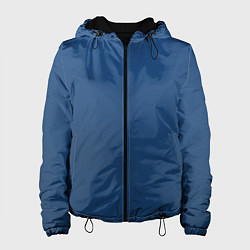 Куртка с капюшоном женская 19-4052 Classic Blue, цвет: 3D-черный