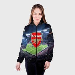 Куртка с капюшоном женская FC Arsenal, цвет: 3D-черный — фото 2