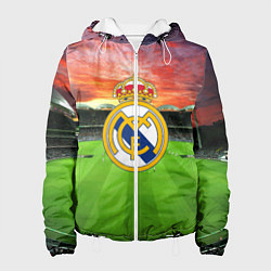 Куртка с капюшоном женская FC Real Madrid, цвет: 3D-белый