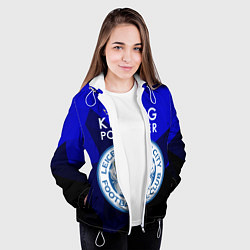 Куртка с капюшоном женская Leicester City, цвет: 3D-белый — фото 2