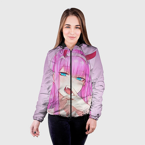 Женская куртка Ahegao / 3D-Черный – фото 4