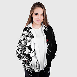 Куртка с капюшоном женская Monokuma, цвет: 3D-белый — фото 2