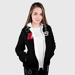 Куртка с капюшоном женская AUDI RS, цвет: 3D-белый — фото 2