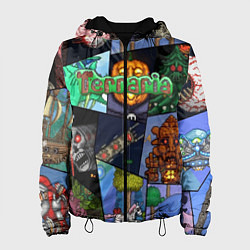 Куртка с капюшоном женская Terraria, цвет: 3D-черный